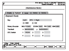 Capítulo 9 Conservação e Manutenção 9.4.3 Teste das Teclas (Teclado) Este teste deve ser realizado para checar o funcionamento das teclas do teclado.