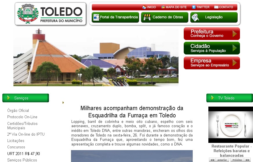 ESL), devem ser baixados no site da Prefeitura Municipal de Toledo (www.toledo.pr.gov.