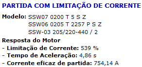 48 A partida com limitação de corrente em 514% proporciona conjugado muito próximo do conjugado de carga, para o período de acionamento entre 20% a 65% da velocidade nominal, na Figura 40, deixando o