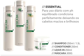 Passo a passo lava o cabelo com shampoo essential passa a mascara essential, deixa agir por 5