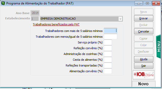 Informe o número de trabalhadores beneficiados, de acordo com a faixa salarial.