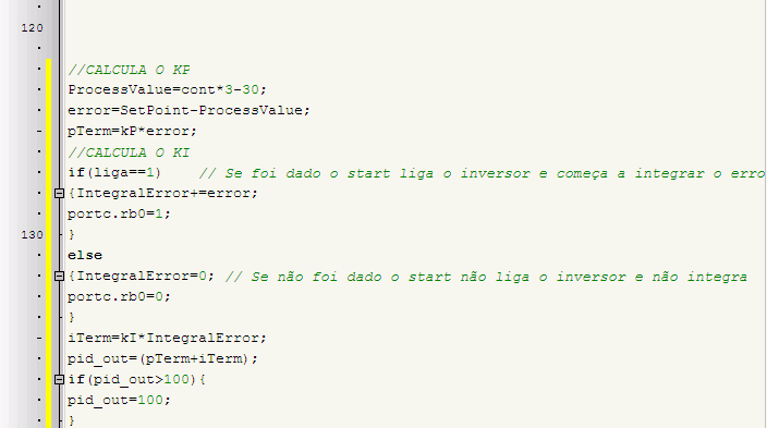 Departamento de Engenharia Elétrica 56 pi_out=(pterm+iterm); O algotitmo PI está descrito na figura 4.4 (Equação 4.5) Figura 4.