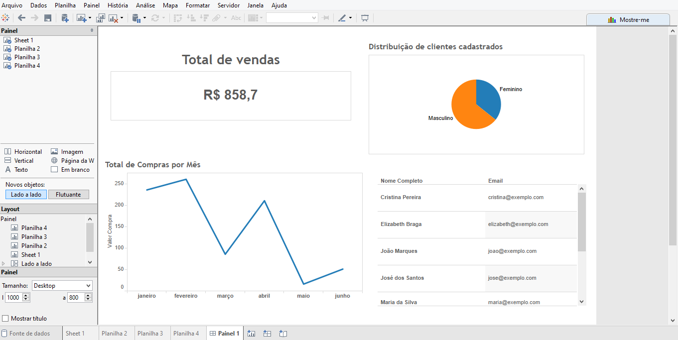 Analytics, 2016) e Apache Spark (Apache Spark, 2016). Figura 3.2: Tela inicial do Tableau Desktop No exemplo ilustrado na Figura 3.