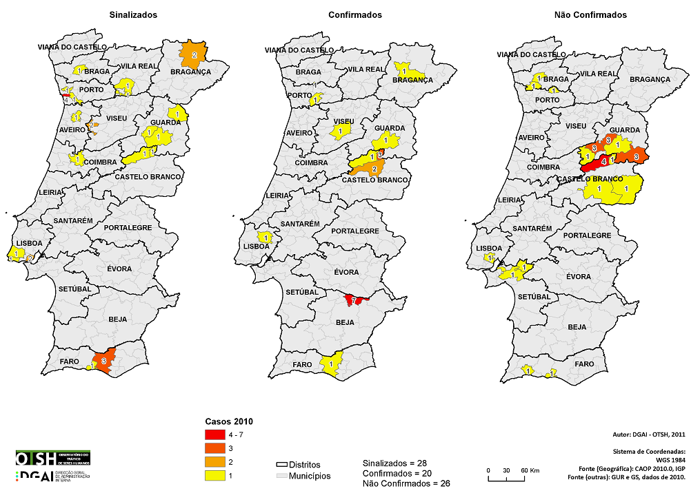 3 Relatório Anual Estatístico sobre TSH 21 Mapa 6 Total de vítimas