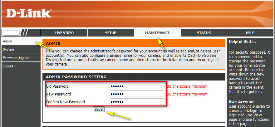 Etapa 3: Clique na guia Maintenance (Manutenção) na parte superior e, em seguida, clique em Admin no menu do lado esquerdo.