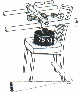 5) Implementar um circuito eletropneumático que automatize a seguinte aplicação: Uma máquina de teste de resistência e fadiga em cadeiras é movimentada por um cilindro de dupla ação que deve avançar