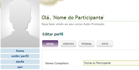 Página3 Passo 2 Edição do Perfil de Usuário Veja abaixo as funções da área de edição de perfil: Clicando sobre a foto em sua própria página, terá acesso à sua página principal.