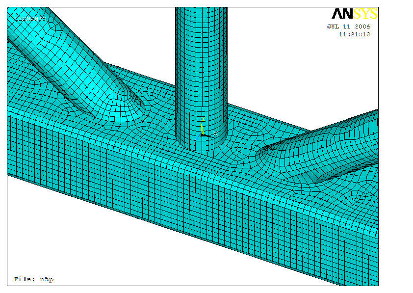 Figura 4.5 Elemento de casca Shell 181 (Programa ANSYS).