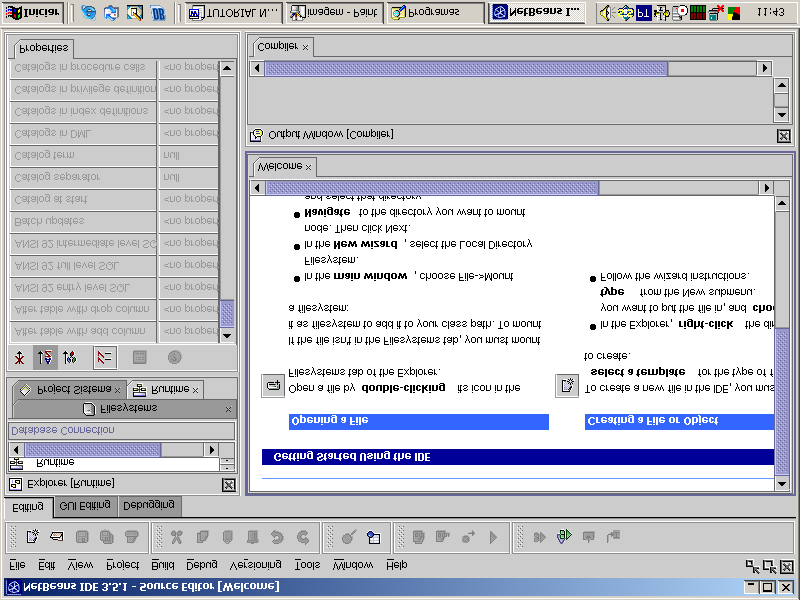 3. Conhecendo a IDE - Depois de instalado, execute o NetBeans clicando no ícone na área de trabalho ou clicando no menu iniciar Programas NetBeans NetBeans - O mesmo deverá exibir uma tela como a