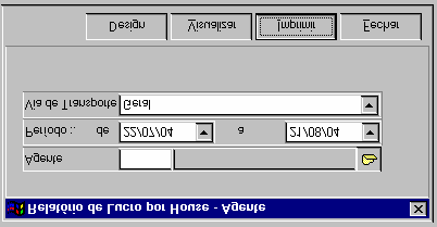 7.15.2 Importador Semelhante ao modelo acima, filtro por Importador, Via, Recebidos e Não Recebidos. 7.16 Remetido 7.16.1 Agente Filtro por Agente e Unidade Operacional. 7.16.2 Importador Semelhante ao modelo acima, filtro por Importador. 7.17 Lucro por House 7.
