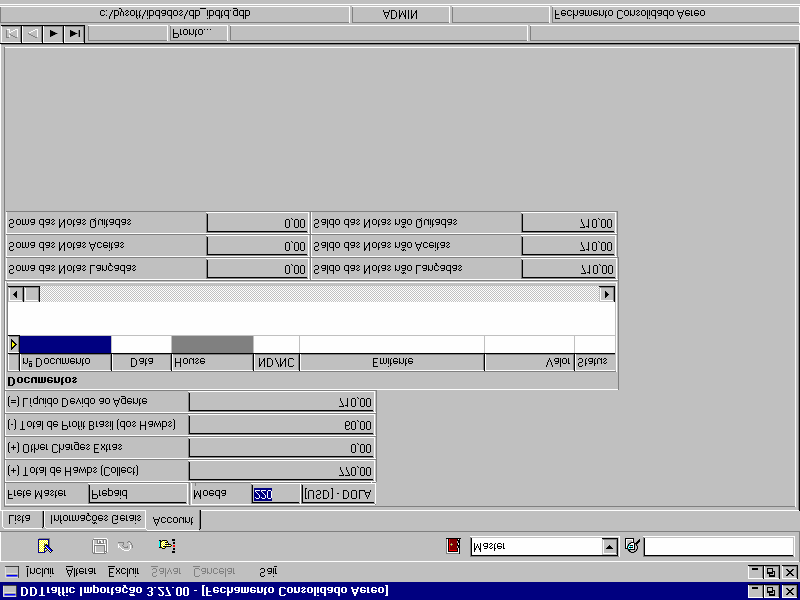 4.6.4 Fechamento 4.6.4.1 Consolidado Mas antes de realizamos a remessa, iremos ver o fechamento do Máster.