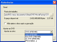 GUIA DO USUÁRIO DO ULEAD DVD MOVIEFACTORY 61 Copiar/Ajustar Disco Copiar/Ajustar Disco permite que você copie o disco ou faça um disco a partir de uma pasta de DVD-Vídeo.