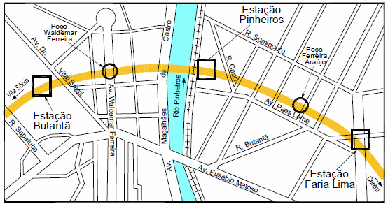 6 Em seu traçado, a Linha 4 possui complexas interferências urbanas.