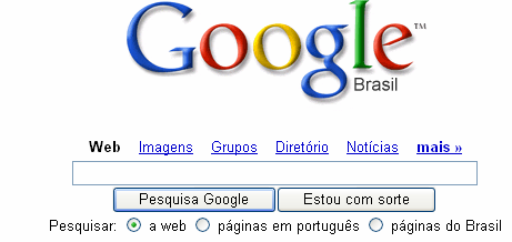 Digite o conteúdo a ser pesquisado; 5. Selecione a opção páginas em português ; 6.
