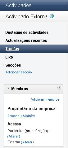 Se adicionar uma pessoa que já é membro da actiidade, a noa entrada de filiação substitui a entrada original. Para adicionar um membro a uma actiidade, execute os seguintes passos: 1.