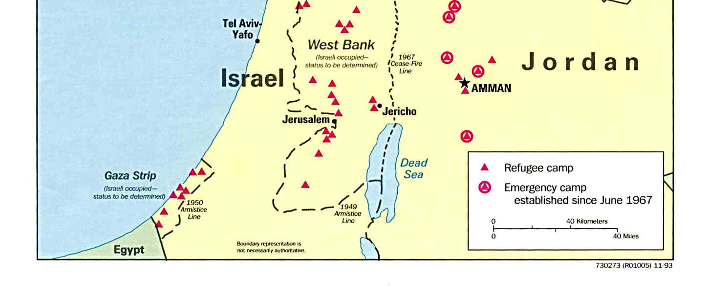 41 MAPA 7 Fonte: Agência das Nações Unidas de Assistência aos Refugiados da Palestina no Próximo Oriente O décimo terceiro artigo trata de um dos pontos mais críticos do acordo, a retirada das forças