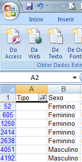 Independente do caminho a variável estará com Auto-Filtro implementado. No Auto-Filtro o Excel automaticamente seleciona todos os valores possíveis para a variável, incluindo células vazias e erros.