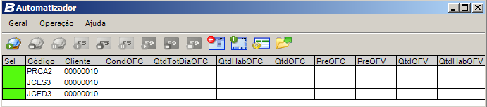 Colunas 02 23/05/09 O Automatizador é a ferramenta de negociação que permite automatizar o envio de ofertas através de programações realizadas no Excel pelo usuário.