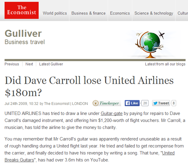 Dave Carroll fez a United