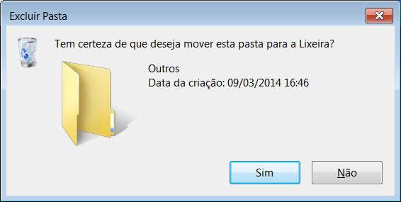 Independentemente do método utilizado, os arquivos apagados serão enviados para a lixeira do Windows e podem, caso necessário, ser restaurados mais tarde.