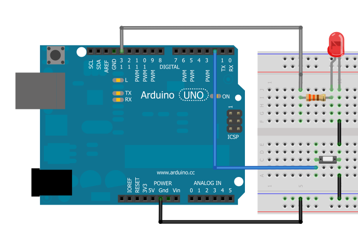 57 Para configura a entrada com resistor de pull-up ligado, utiliza-se a constante INPUT_PULLUP na função pinmode(), conforme instrução a seguir: pinmode(inputpin, INPUT_PULLUP); //declara o pino da