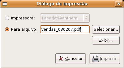 Imprimir O Stoq possui um excelente suporte para geração de relatórios. Para gerar o Relatório corretamente, selecione as vendas através da Lista de Pesquisa.