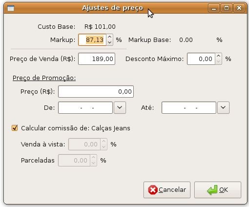 O mesmo acontece se definirmos a comissão no produto, esta agora passa a ser mandatória, suprimindo os percentuais utilizados nos demais níveis. Obs: O mesmo tratamento é aplicado aos serviços.