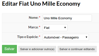 2016/02/04 08:16 3/4 3.4. SUAP/Frota - Modelo de Veículo Tipo Veículo automotor 3.2. - Espécies de veículos Espécie Veículo de carga Definição Todo veículo a motor de propulsão que circule por seus