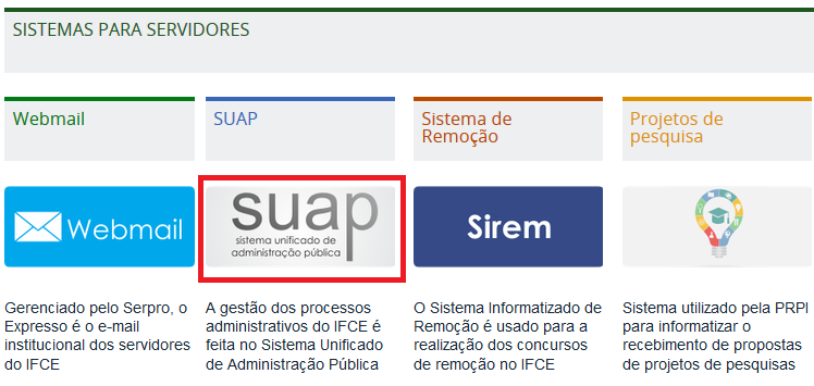 2016/02/04 08:24 1/2 SUAP - Como acessar o SUAP? SUAP - Como acessar o SUAP? O SUAP pode ser acessado de duas formas: Através do endereço http://suap.ifce.edu.