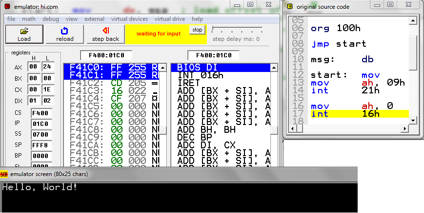 Programando em Assembly com EMU 8086