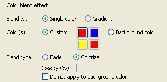 Manual Joomla! 127 d. Guarde e feche o editor. 3. Vamos aplicar o efeito normal Color blend ao frame 2, definindo como cor personalizada o vermelho: 4.