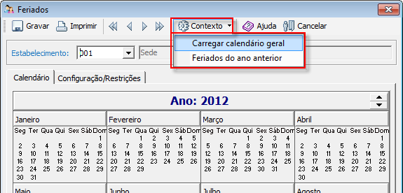 Relativamente aos feriados distritais caso a empresa tenha mais do que um estabelecimento e estes sejam em distritos diferentes, os feriados