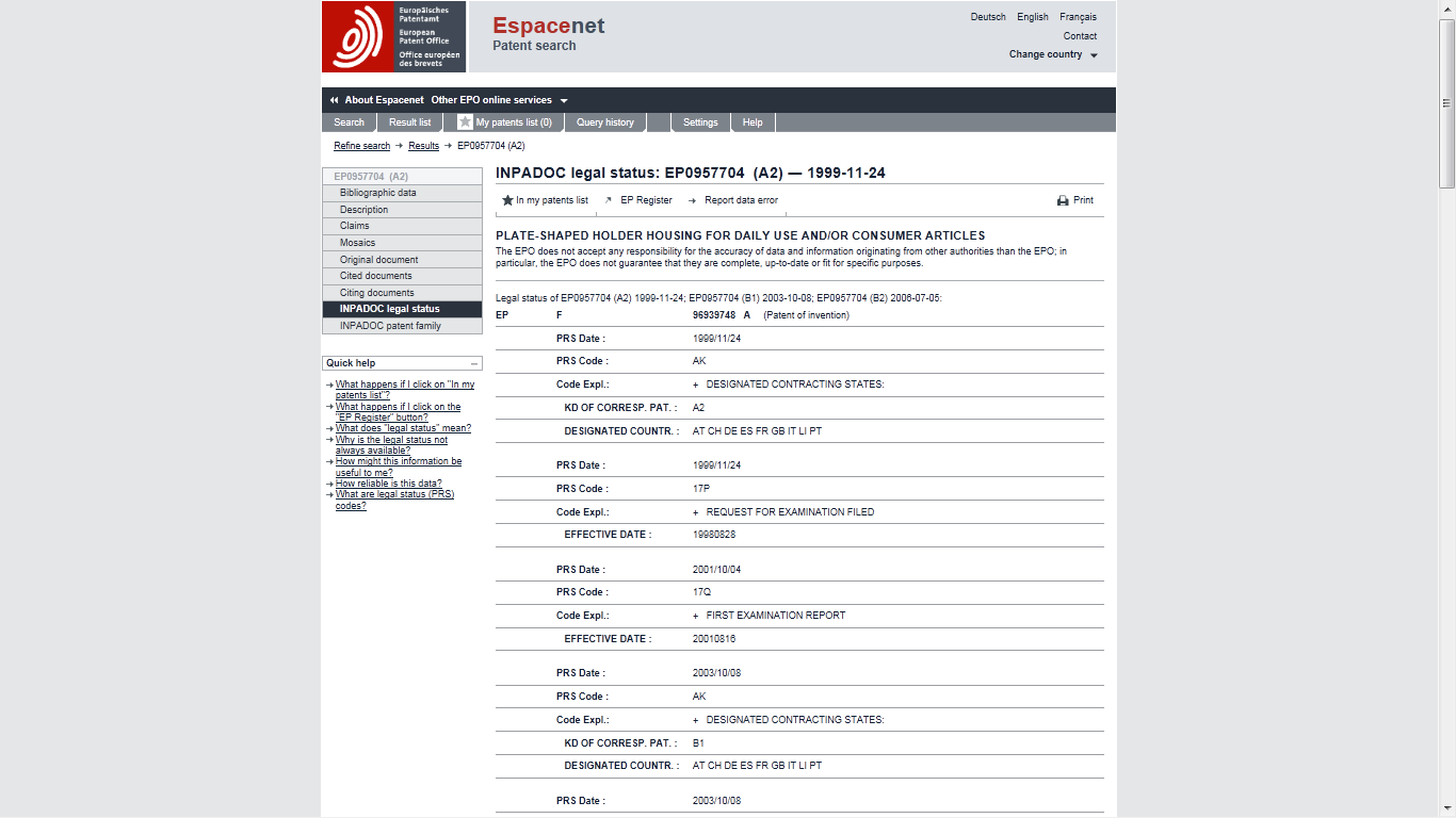 Informações resumidas sobre