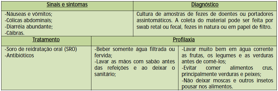 Modo de transmissão Ingestão de água ou alimentos contaminados por fezes ou vômitos