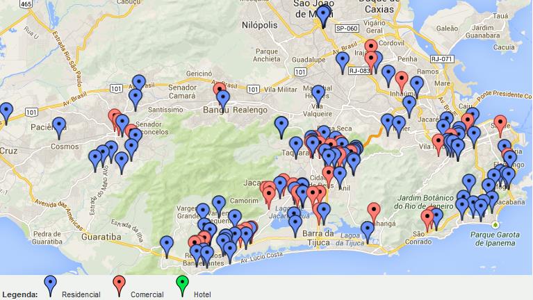 PESQUISA DE LANÇAMENTOS Lançamentos em 2011 - Georreferenciamento Resumo de Mercado Total de unid.: 25.222 Total de unid. residenciais: 15.091 Total de unid. comerciais: 10.