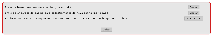 Antes de clicar no Esqueci Minha Senha, é necessário inserir o CPF ou CNPJ no campo do usuário.