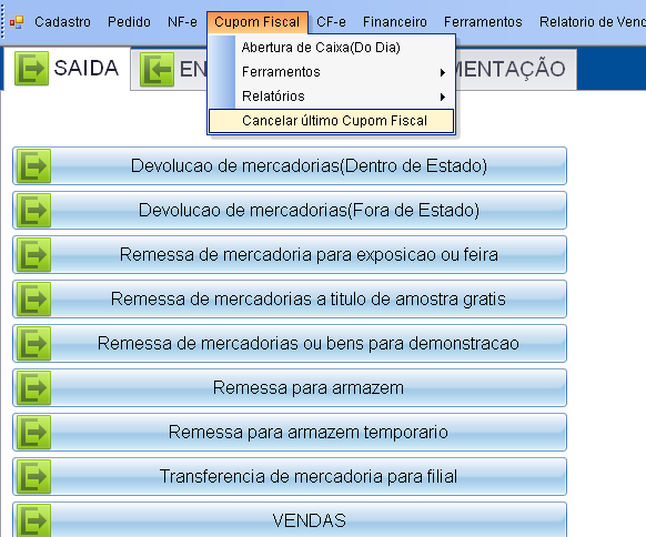 4.3 Cancelamento de Nota Fiscal de Venda a Consumidor após a Emissão Não é possível cancelar um Cupom Fiscal após Clique emissão aqui de vários outros.