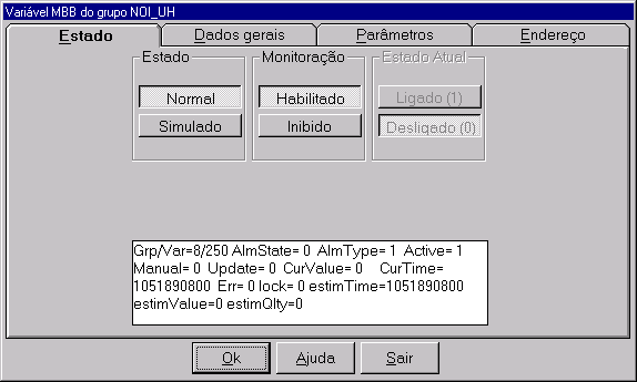 Visualizando Entradas Digitais no CLP Nas PCH s Enercoop, o CLP QK-801 da PCH Noidore é representado pelo endereço 11 e o da PCH Salto Belo é representado pelo endereço 12.