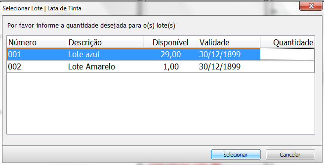 Segue tela abaixo: Quando for incluir concluir a venda selecione o número da série do produto que irá vender,