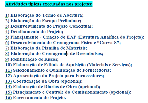 3) Execução de projetos e gestão