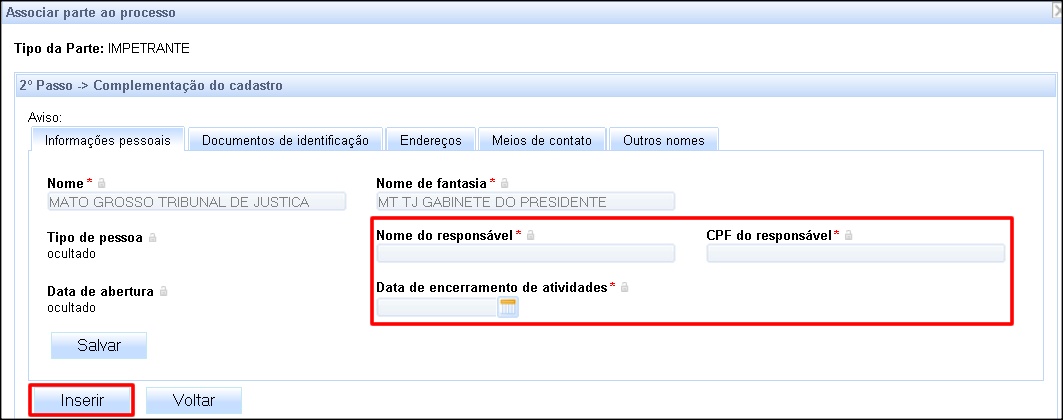 Selecione o tipo pessoa Jurídica, em Órgão Público, selecione Não. Informe o CNPJ da empresa, depois clique no botão Pesquisar. Figura 18] Obs.