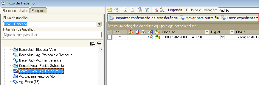 2.25. Conta Única Pedido Subconta 2.25.1.