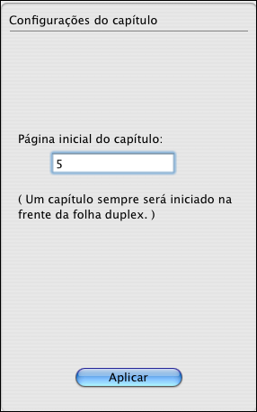 RECURSOS DE PRODUÇÃO DO SPLASH RPX-ii 86 Configurações de mídia mista Esta seção descreve as configurações de mídia mista. Capítulo Especifica uma página como o início de um capítulo.