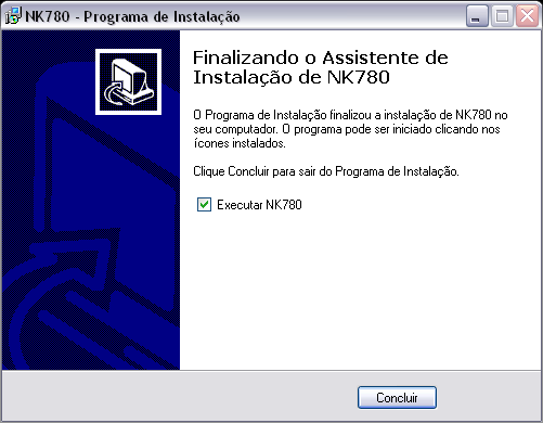 SOFTWARE PARA BALANCEAMENTO NK780 INSTALANDO O SOFTWARE Para instalar o software, insira o cd fornecido no drive de cd do computador e execute o arquivo SetupNK780.