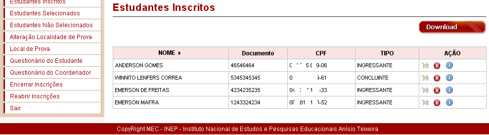 Questões Operacionais