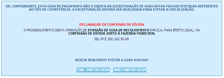 Informe o código de serviço ou a sua descrição, ou clique na opção Lista Completa, para adicionar um item de serviço para emissão da Guia; Informe o valor da base de cálculo do imposto, na opção