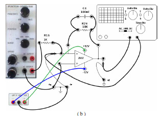 6.4. Procedimento Experimental 1. Calcule a freqüência de corte do circuito da fi gura 10a. fc = 2.