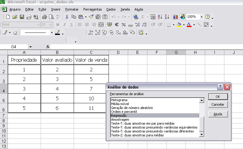 IX. Regressão Linear Simples Exemplo: A analista de mercado tem interesse em estabelecer uma relação entre o valor de venda e a avaliação do imóvel.