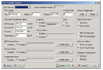 Figura 7-4: Sensor multi-variável 7.5.1 Parâmetros do sensor MVS Sensor MVS Selecione o MVS Sensor para configurar.