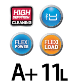 LTF 11M121 EU F084804 - LTF 11M121 EU Display digit Capacidade de 14 talheres Motor Flexipower Extra Silent Inteligência Sensor System Nível de ruído: 41 db(a) 11 programas de lavagem Programas